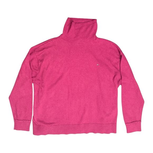 Tommy Hilfiger Sweaters - Tommy Hilfiger Cotton Wool Turtleneck Sweater in Fuchsia